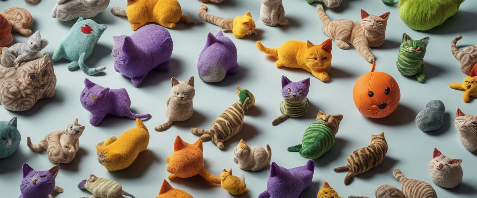 Various catnip infused toys.